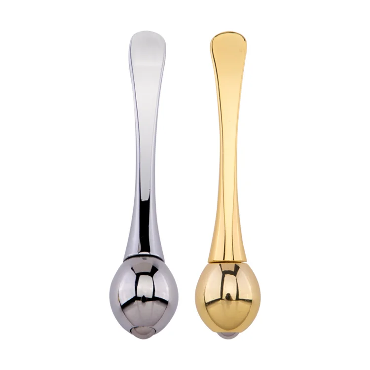 
2021customized private Logo Eye massage beauty tools Top quality Zinc alloy Mini portable Cosmetic Spatula Spoon 