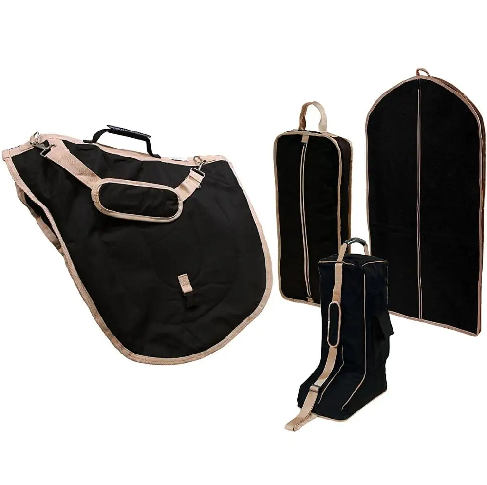Shemax Horse Equestrian English Saddle Bridle Boots Garment Carry Bags Set 4 Items