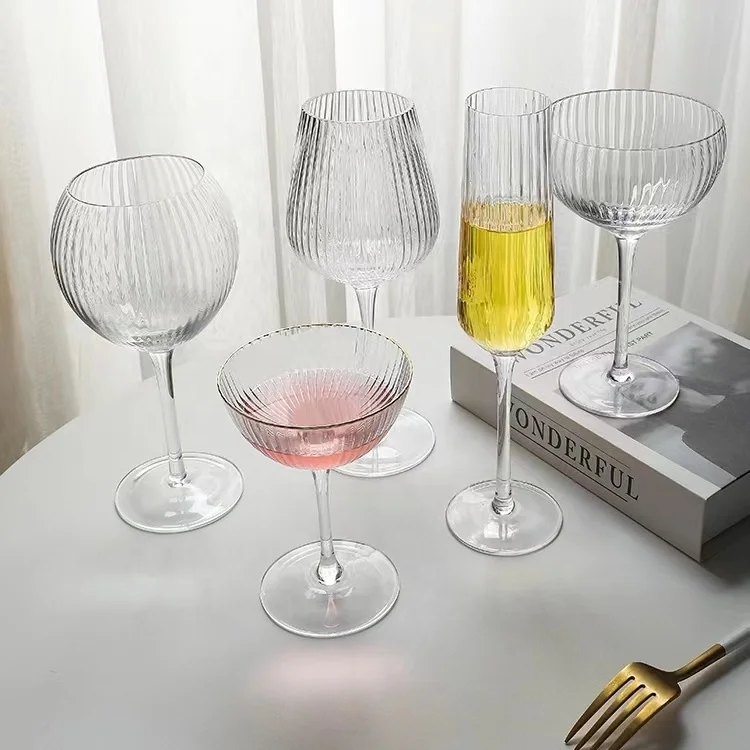 Wine Glasses Wholesale Popular thread  crystal Wine Glass Goblet Custom for wedding