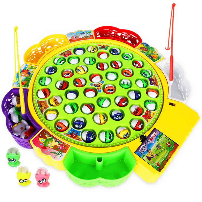 kids toys Battery operated board games interactive  family games Plastic Fishing Toy Set with music Big play set