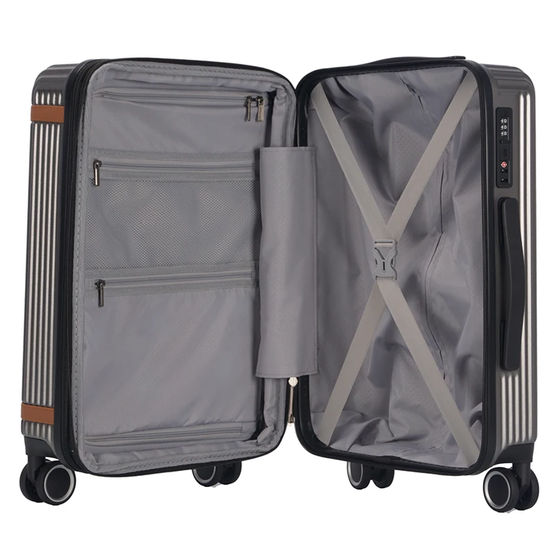 Factory design 3 PCS ABS+PC Suitcase Set Travel 20 24 28 inch smart Luggage carry on bag Koffer