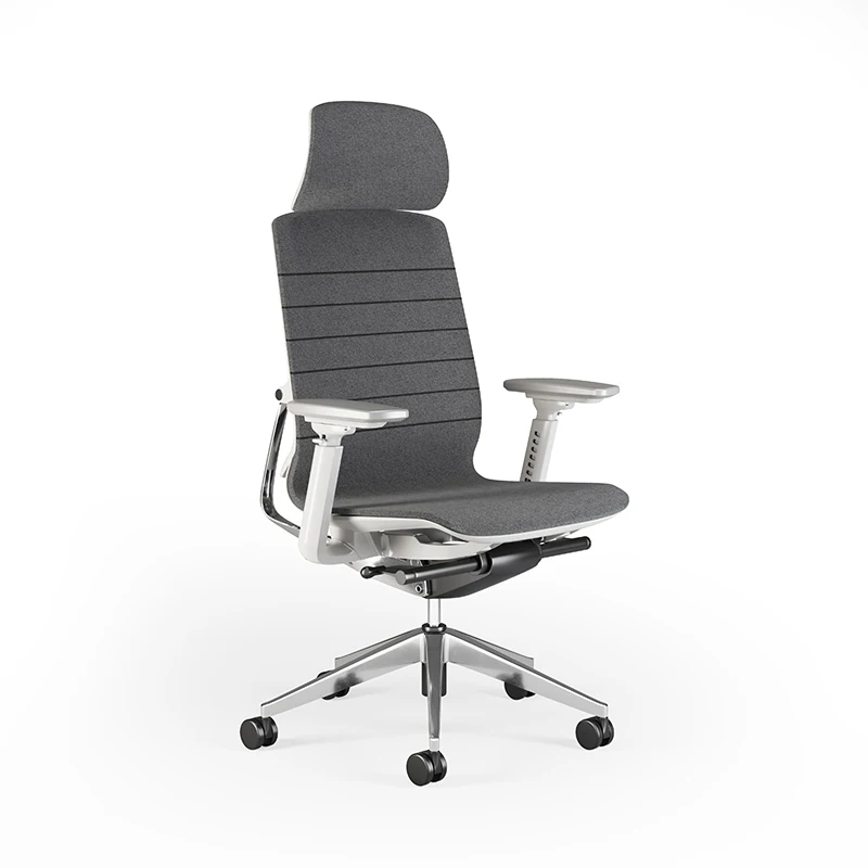OEM high cost performance grey black ergonomic office swivel chair with 4d adjustable armrest