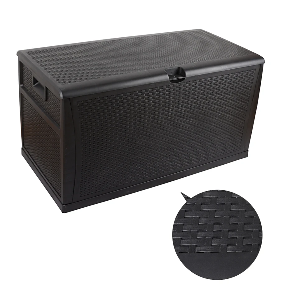 
Rattan Style Storage Box Deck Box 450L 118gal Capacity 
