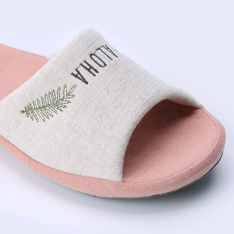 
Hot sale women hotel slippers cotton 
