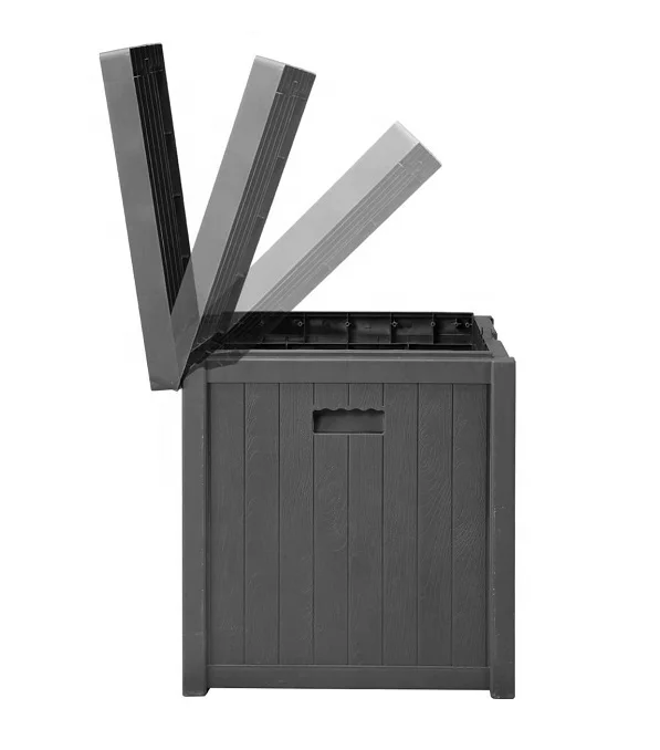 Deck Storage Box Plastic Bench Box 51 Gallon Lightweight Storage Container 195L Grey