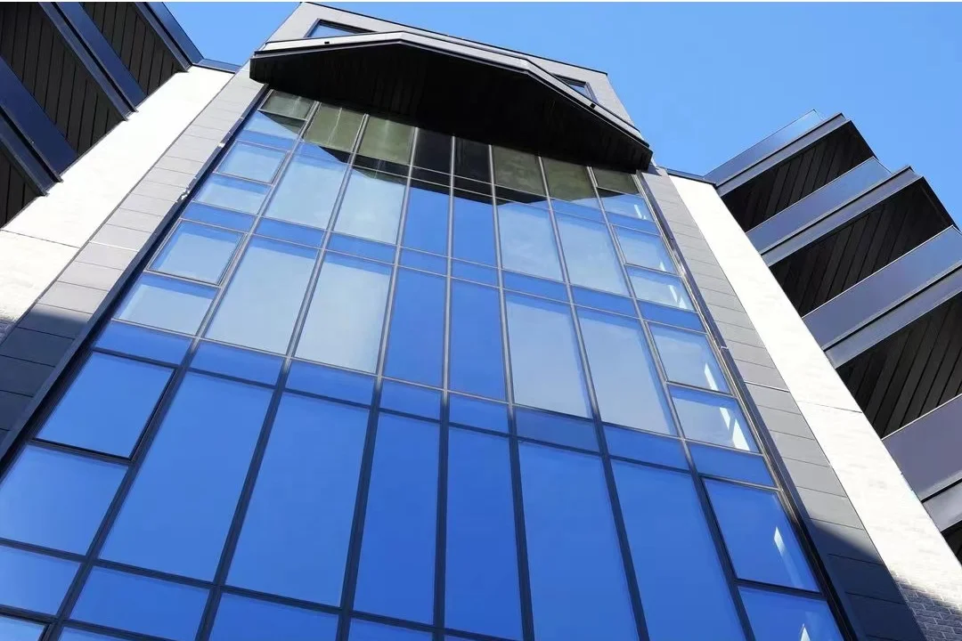 Energy saving design factory direct building exterior mirror glass aluminum curtain walls window wall unitized curtain wall