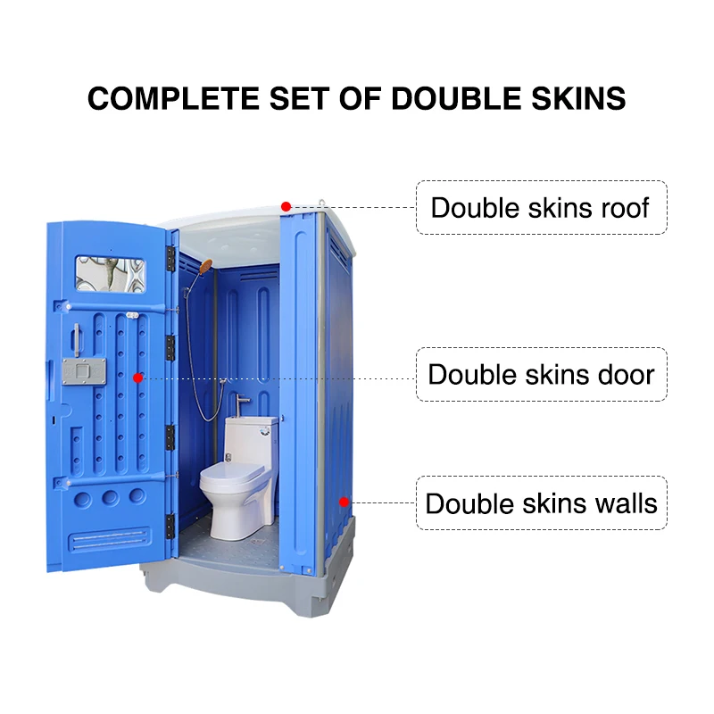double layer mobile prefab bathroom wc outdoor shower with toilet portable toilet and shower room porta potty outdoor toilet
