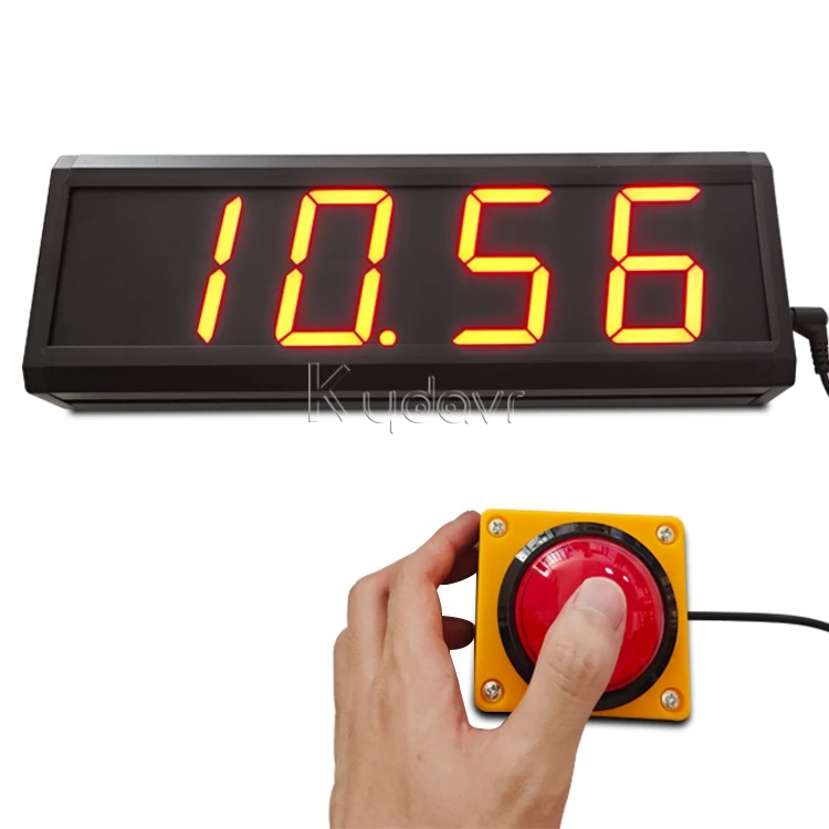 Carnival electric 10 seconds interactive push button timer challenge game digital led light red led light therapy with timer