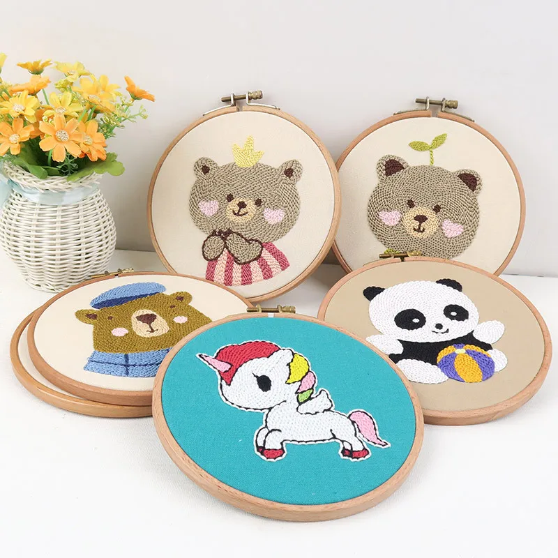 High Quality Embroidery Frame With Stand Diy Cross Stitch Embroidery Kanvas Embroidery Stand Wooden Cross Stitch