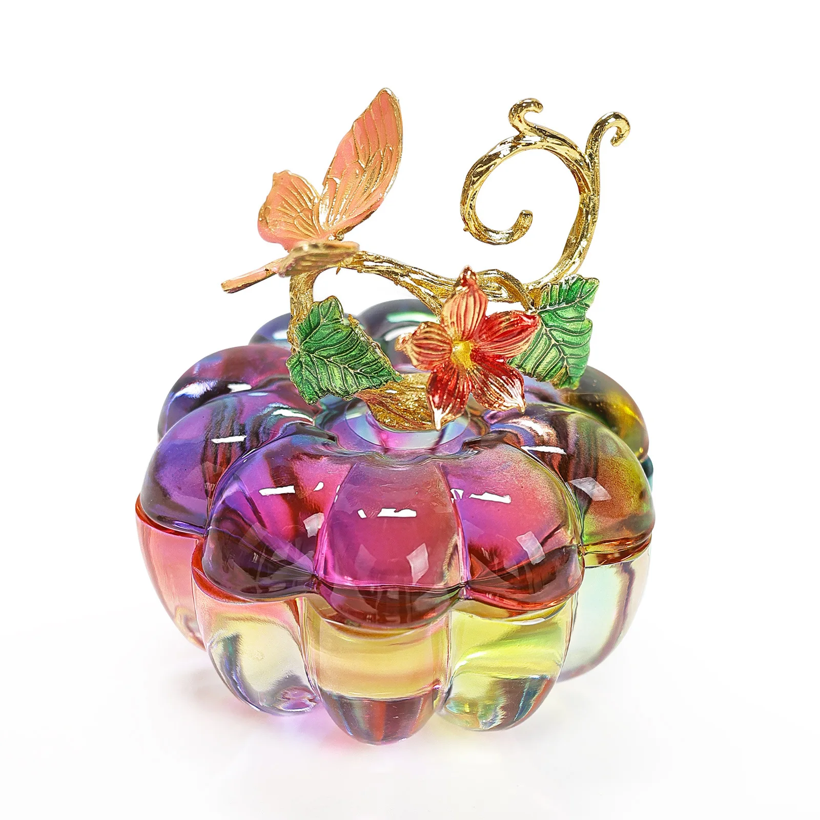 Multi-styles Manicure Dappen Dish Nail Glass Crystal Cup with Lid Gradient Colors Washing Pen Liquid Cup Glass Jar Dappen Dish