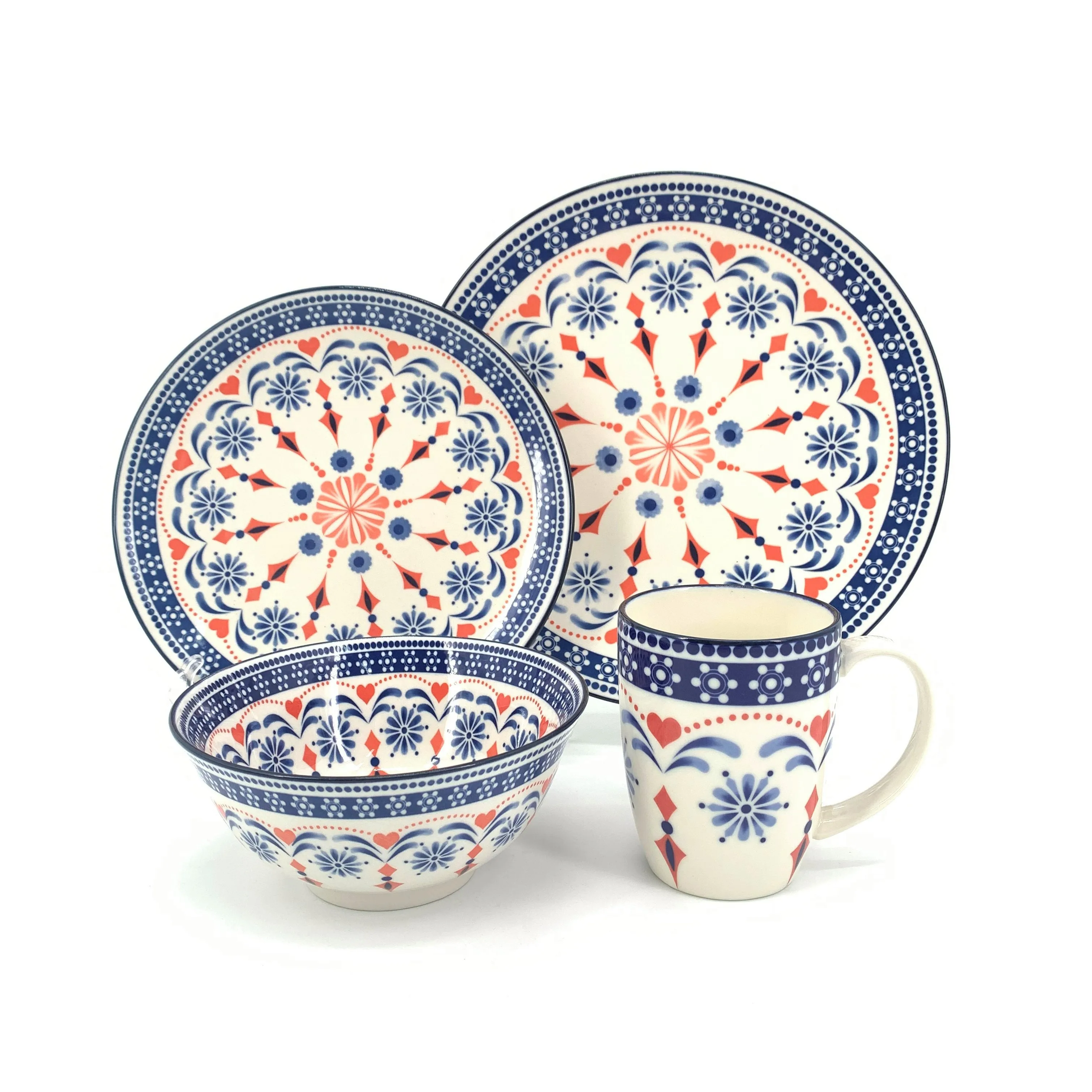 LEHAHA Hot Sales Everyday 16-Piece Stoneware Dinnerware set Wholesale Ceramic Dinner Set Service for 4