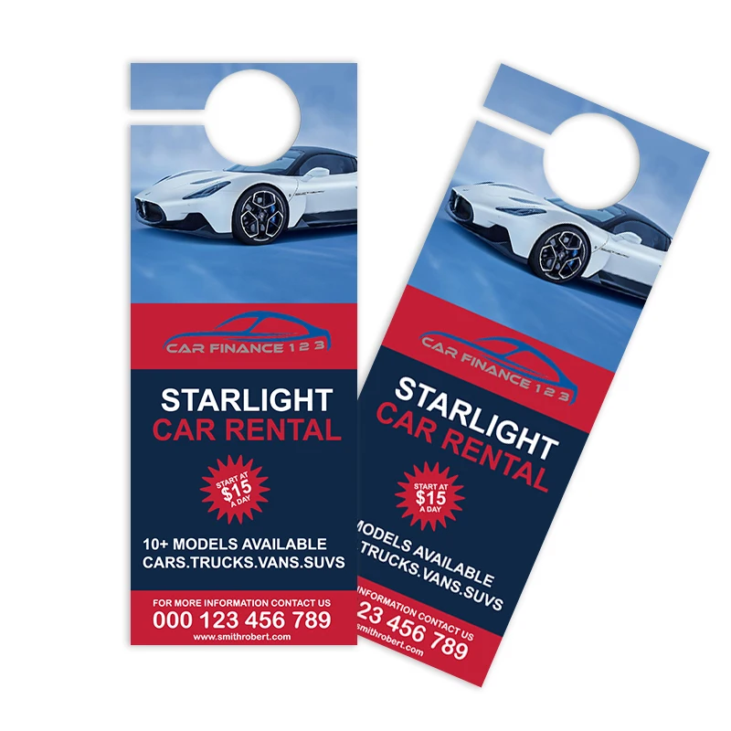 Бумажный картон рекламный знак дверная ручка вешалка