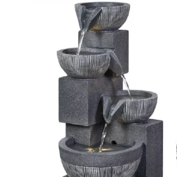 Outdoor Solar Layer Water Fountain for Garden Decoration with Led