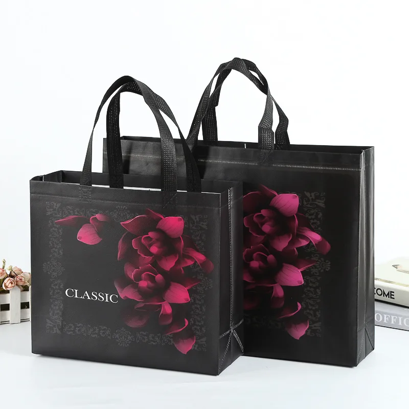 Custom Eco Friendly Foldable PP Non Woven Handbags Nonwoven Reusable Shopping Tote Bag With Logo