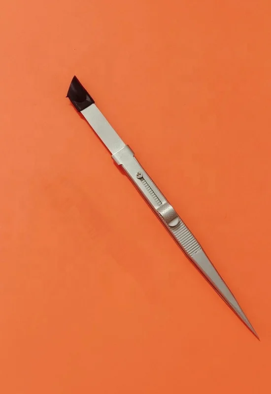 Stainless Steel Durable Adjustable Nail Tweezers Anti Slip Rhinestone Nail Sticker Pick up Nail Art Tweezers