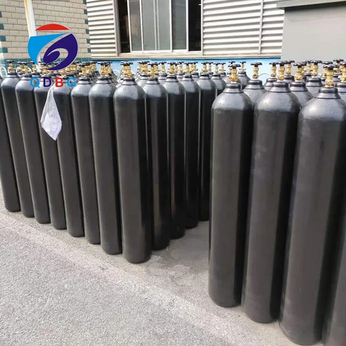 QDBG Китай производитель кислородных газов экспорт 40 л бесшовный стальной кислородный газовый баллон