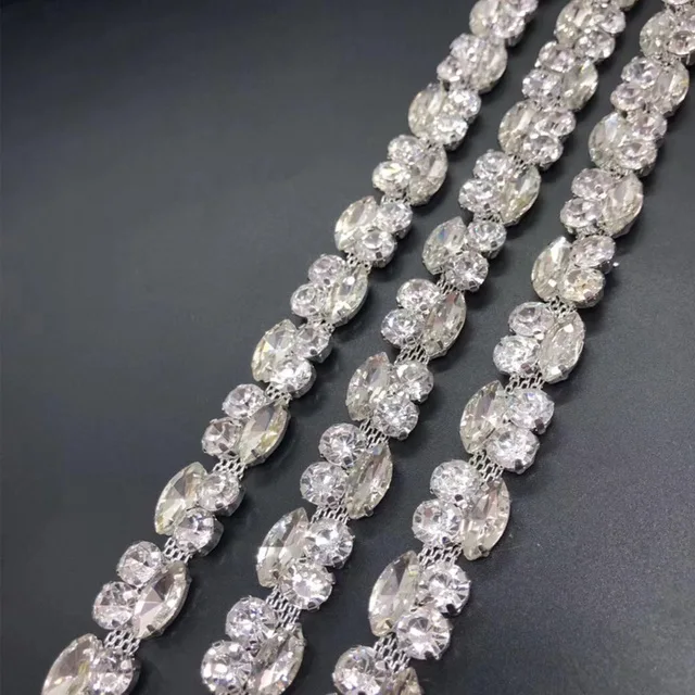 Crystal Beads Lace Trimming For Clothes,bags