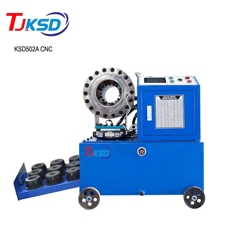 Full automatic with dies locker DX68 2inch 51MM high pressure air conditioner hose crimping machine with CE certification