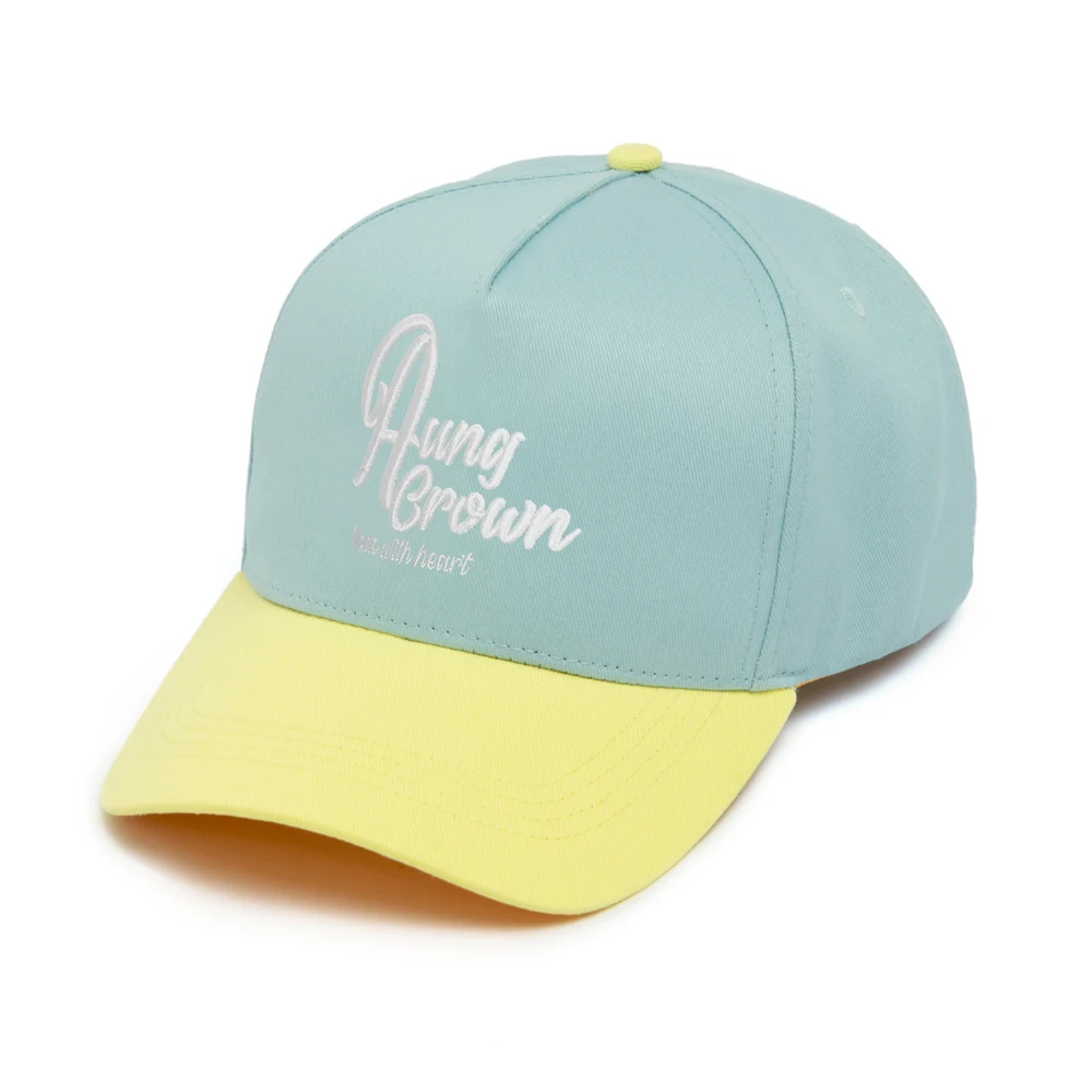 Two-tone Embroidered Logo Baseball Caps Gorras Customize Embroidery Fitted 5 Panel Factory Custom Baseball Hats