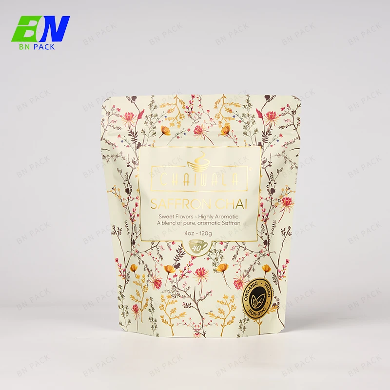 Customized 100g Tea Package Food Grade EU FDA Standard BRCS Factory Price