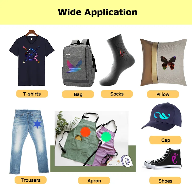 Htv rolls for glowing color 0.5*25m ro holographic flex Vinil luminous transparent Glow In The Dark Heat transfer vinyl