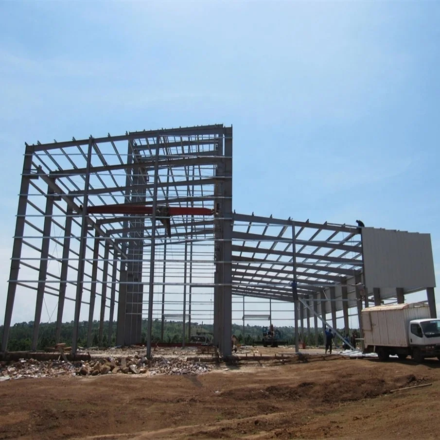 Prefab Portable Collapsible Pu Sandwich Panel Prefabricated steel structure metal warehouse