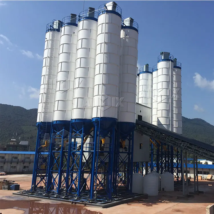 Aimix 120 m3/h ready mix concrete batching plant successful cases in Indonesia Paraguay Uruguay