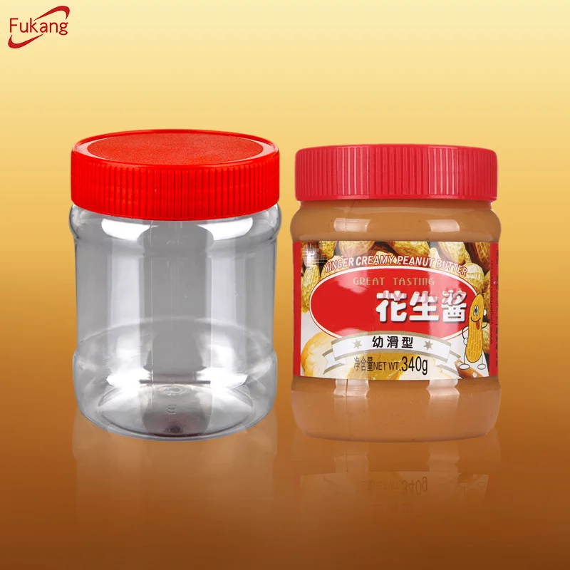 Biodegradable clear cosmetic containers volume 320ml plastic cream bottle jar food grade
