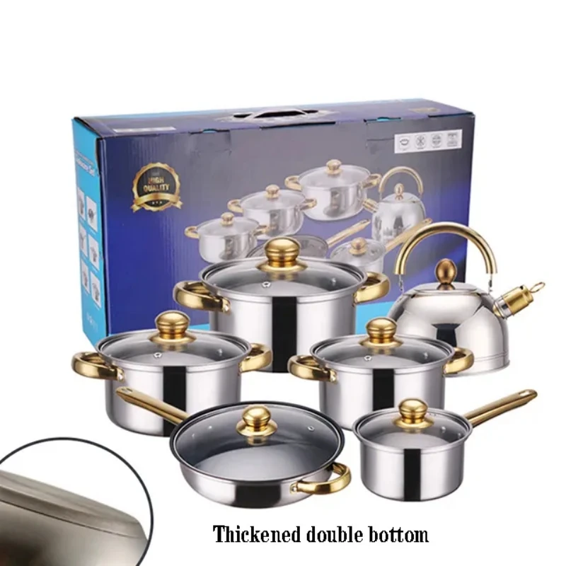 Kitchenware Cooking Pot Stainless Steel Cookware Sets 12 Pcs Other Cookware Kitchen