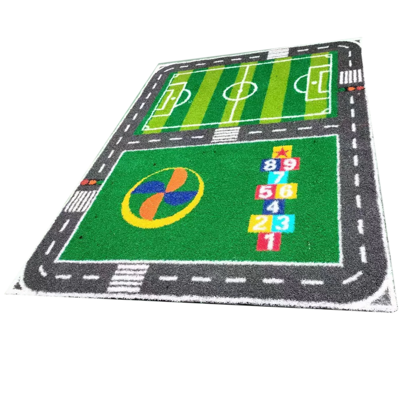 Custom Anti-Uv Artificial Turf Synthetic Fake Grass Carpet With Logo Design