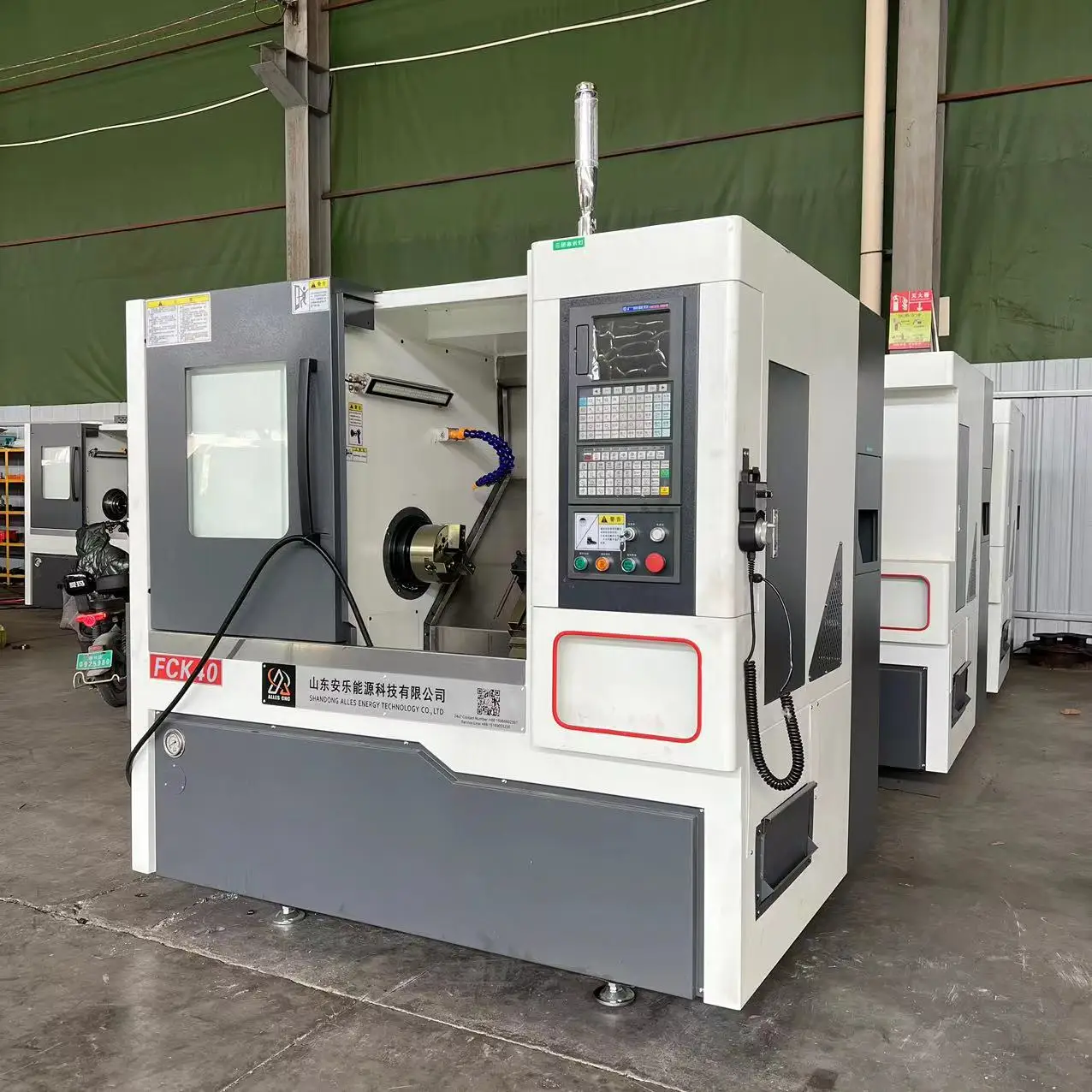 Slant bed Cnc Lathe fck40 Fanuc Siemens System with tailstock y axis fck40 high precision