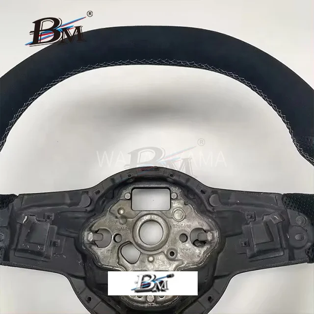 Черная Алькантара для Volkswagen Golf MK7/7 5 GTI R 2013 2014 2015 2016 2017 2018 2019 2020 аксессуары руля автомобиля от BM