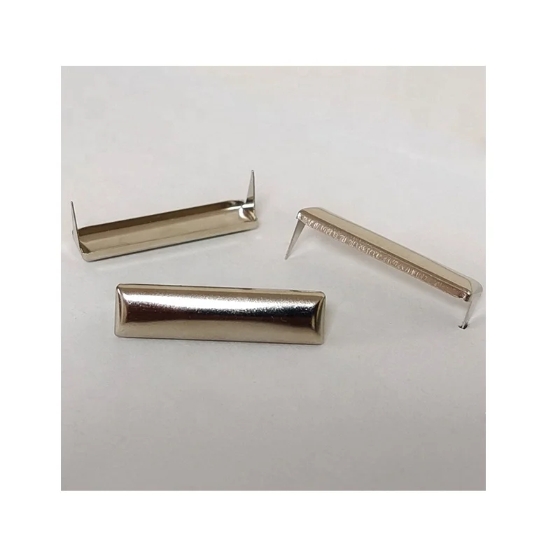 32x8 mm metal jaw square spike 2 prong claws nail rivet for leather fastening staples 4 claws brass rivet for handbags and denim