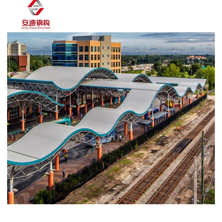 Prefabricated Special Shape Space Frame Steel Structure Building  Roofing Shed