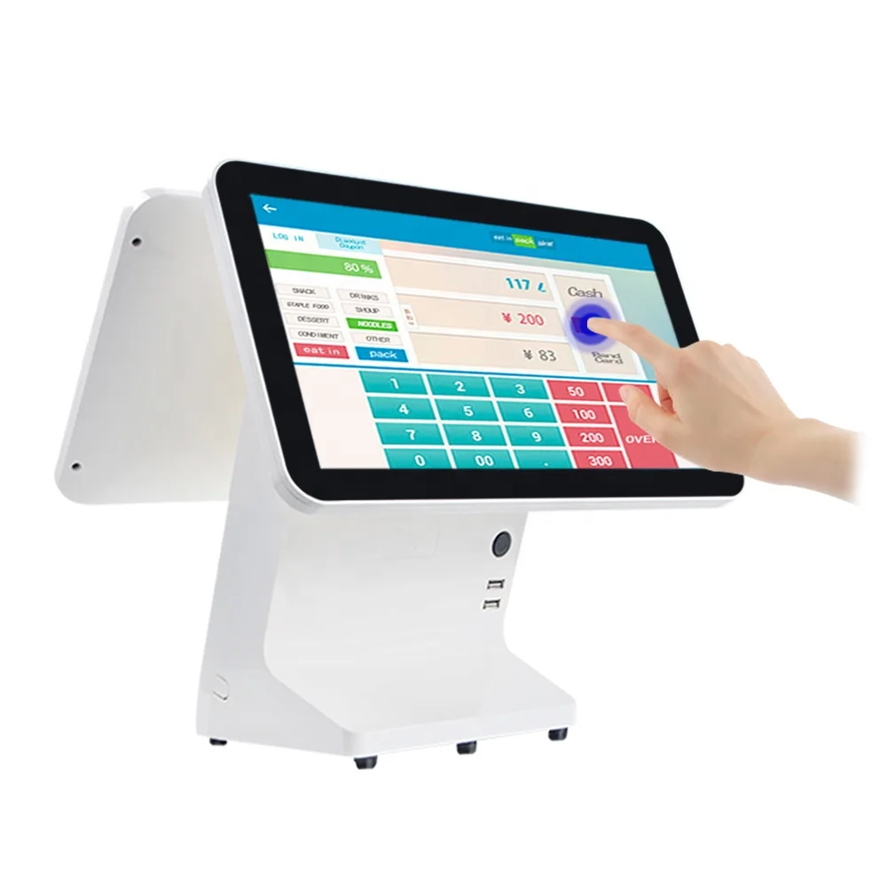 Factory Supply Online wifi or USB link Metal shell retail POS system machine for store