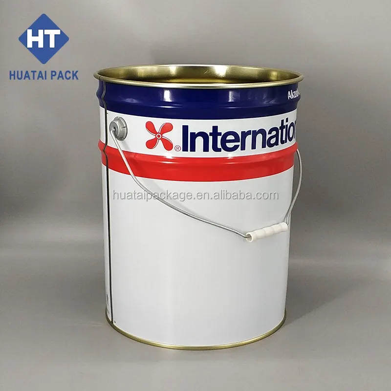 UN Approved 20 liter Tin Pail With Flower Lid And Handle 5 gallon Steel Drum for Paint Chemical