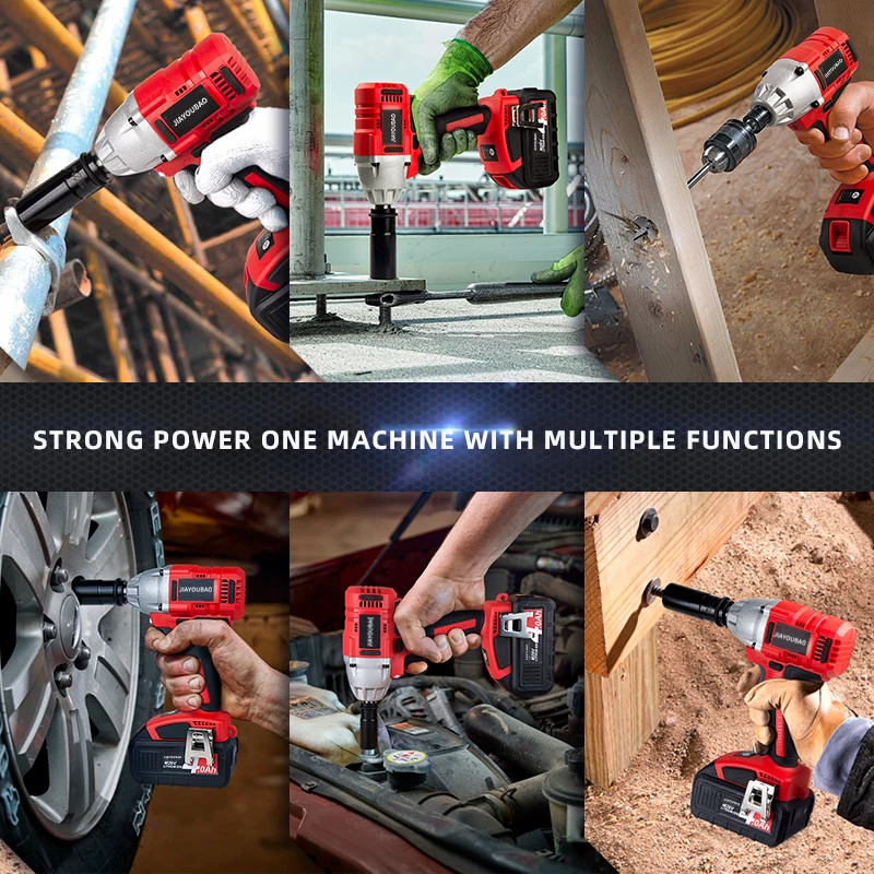 factory in stock 20V Brushless Rechargeable  Cordless Impact Wrench Electric Power Tools