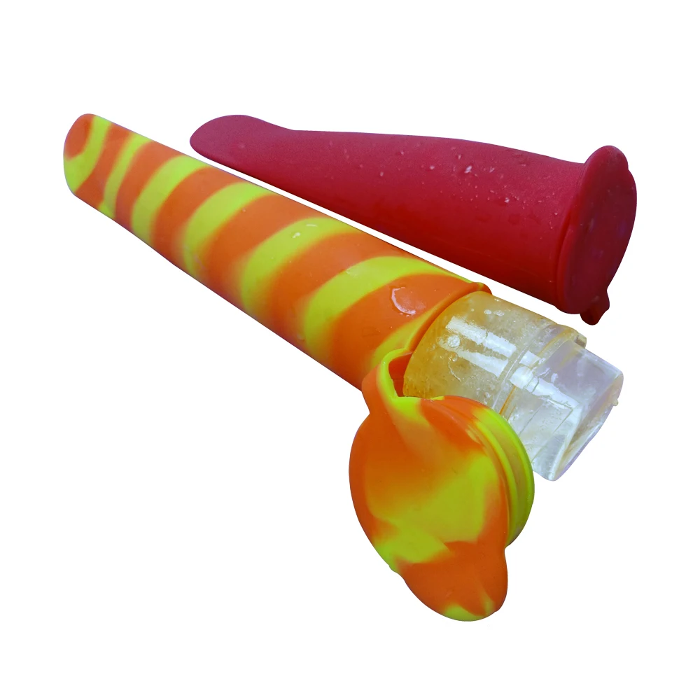 Reusable Silicone Cone DIY Ice Cream Lolly Pop Maker Moulds Kids Baby Popsicle Mold