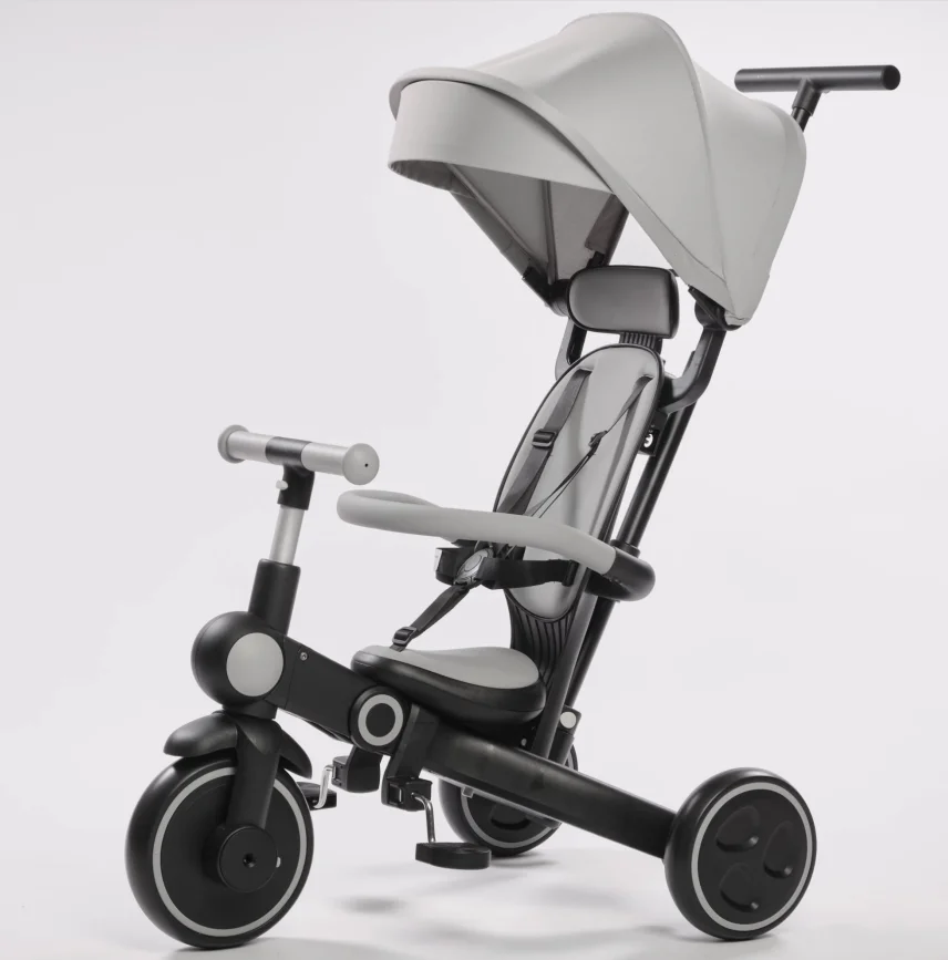 BEBELUX EN71 High Quality Fold and Multi-functional Toddler Balance bike with parent pusher for over 6 months baby riding