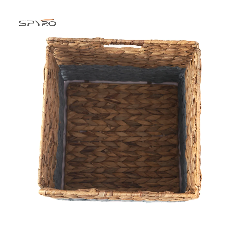 Cheap price wicker woven water hyacinth storage basket diaper caddy organizer for baby