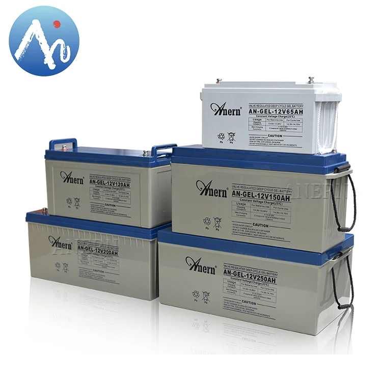 12V 100Ah 200ah 250ah Deep Cycle Lead Acid GEL Battery Price for Solar System