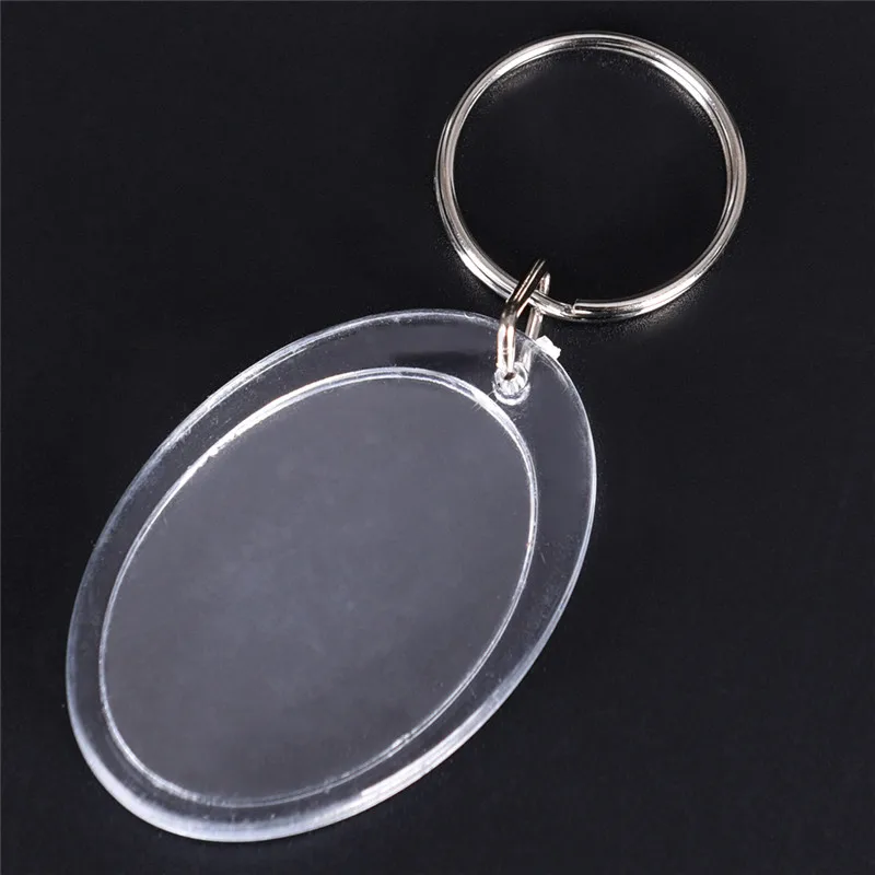 Blank Acrylic Keychain Picture Insert Plastic Photo Frame Key Chain
