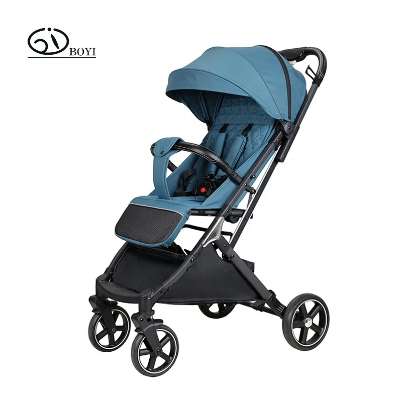 Portable Lightweight Folding Baby Stroller with Steel Frame EVA Wheels Five-Point Safety Belt for Travel Outdoor