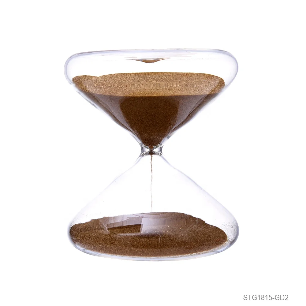 promotional gifts new shape 5 mins electriplated colored sand 30 mins normal sand high borosilicate glass sand timer