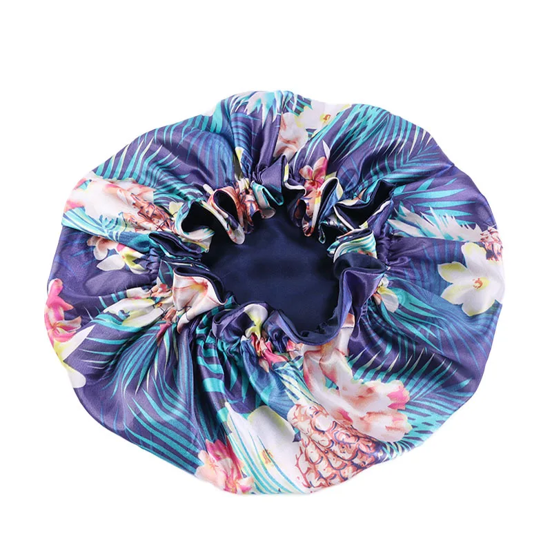 
Lovely Double Layer Reusable Shower Hat Waterproof Bonnet For Adult 