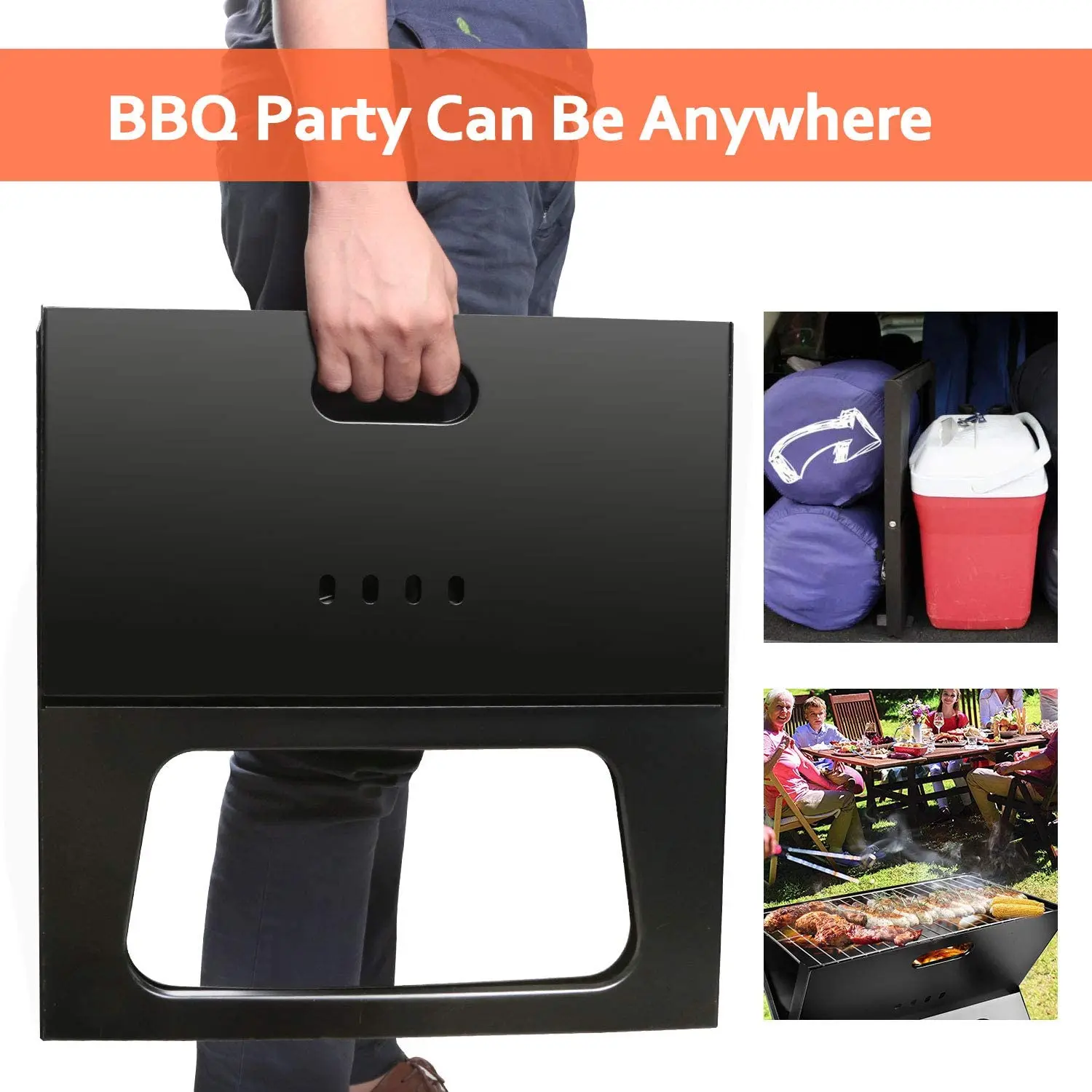 X type mini barbecue grill folding portable bbq grill portable barbecue outdoor diy charcoal smokeless grill