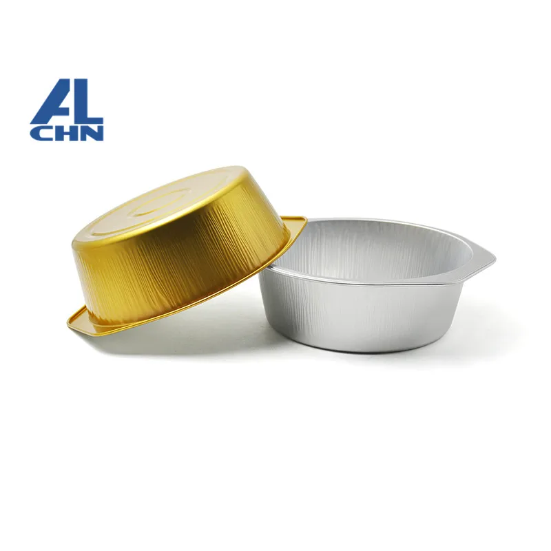 ALCHN High Quality Middle Size Hot Selling Round Disposable Take out oven safe  Aluminum Foil Container food packaging/box