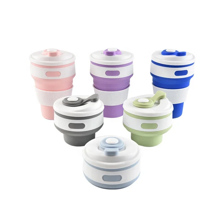 Экологичные складные изолированные выдвижные силиконовые карабины для путешествий, складная бутылка для питьевой воды