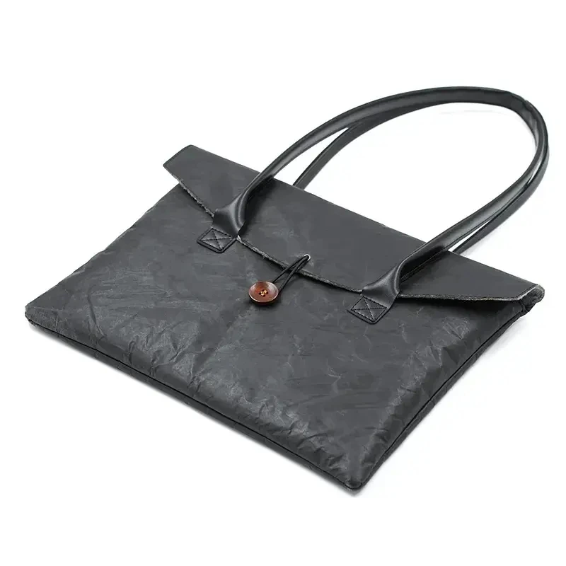 Custom Recycled Eco Reusable 1070d 13 14 15.4 16 Inch Washed Paper Dupont Tyvek Laptop Bag for MacBook Air Pro Notebook
