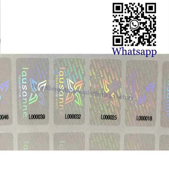 Косметическая упаковка QR-Код Печатная лазерная этикетка голографическая наклейка